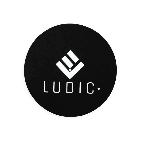 Ludic Audio Turntable Anti-Static Logo Felt Slipmat - Black