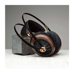 Close-up of Meze Audio 109 PRO 50 mm dynamic driver housing with steel headband