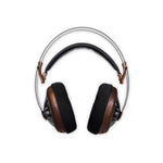 Meze Audio 109 PRO open-back audiophile headphones in Black Walnut wood finish front view