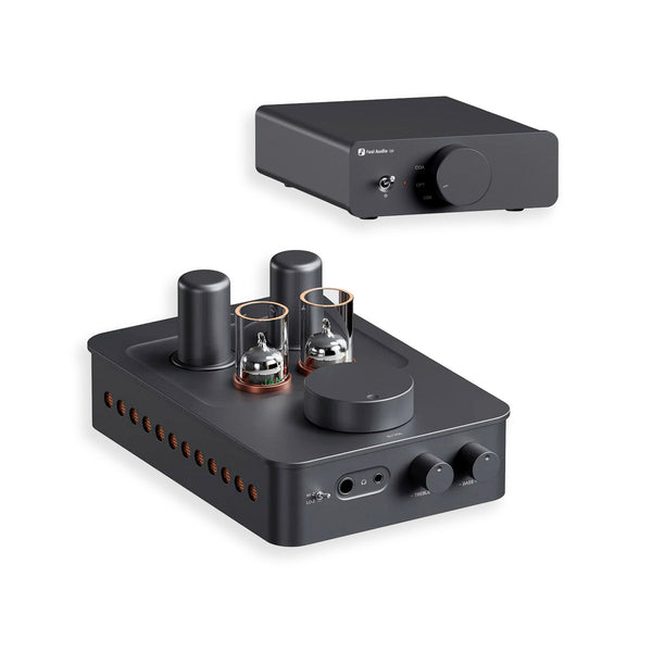 Fosi Audio Q6 + GR70 Tube Headphone System inc DAC & Stereo Amplifier