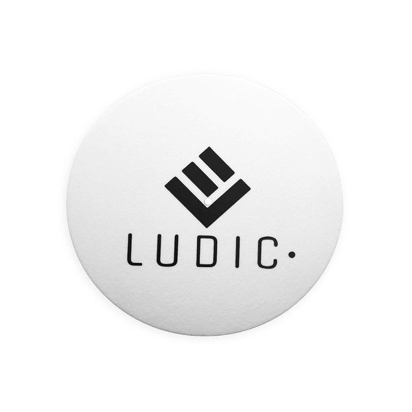 Ludic Audio Turntable Anti-Static Logo Felt Slipmat - White