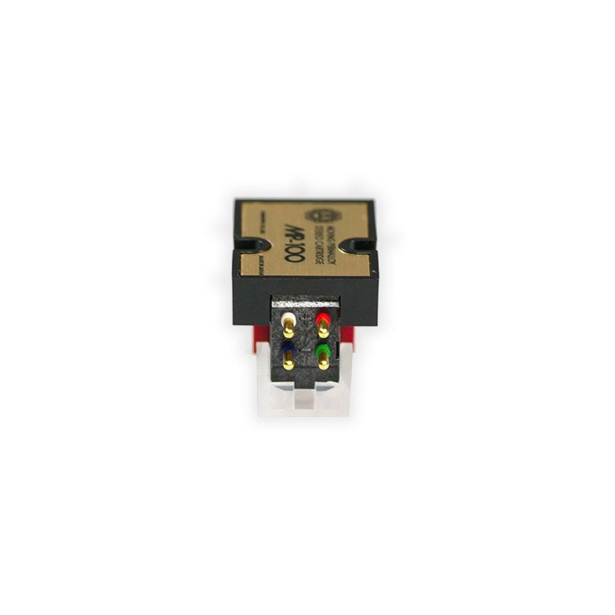 Cellule phono pour platine vinyle Nagaoka MP-100 type MM Noir et Rouge Cellule phono pour platine vinyle Nagaoka MP-100 type MM Noir et Rouge